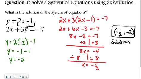 4 2 Practice Solving Systems Using Substitution