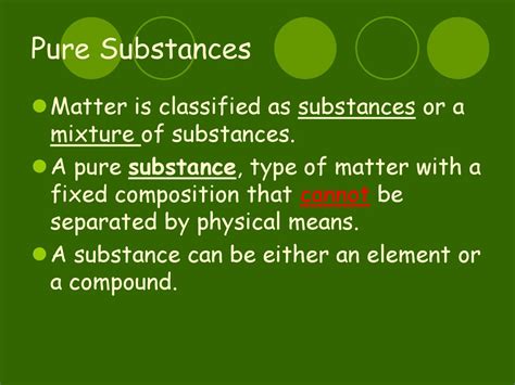 A Substance Is Classified As Either An Element Or A