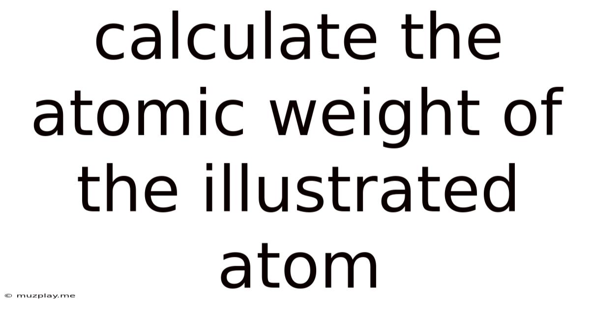Calculate The Atomic Weight Of The Illustrated Atom