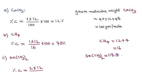 Calculate The Percent Composition Of The Following Compounds.