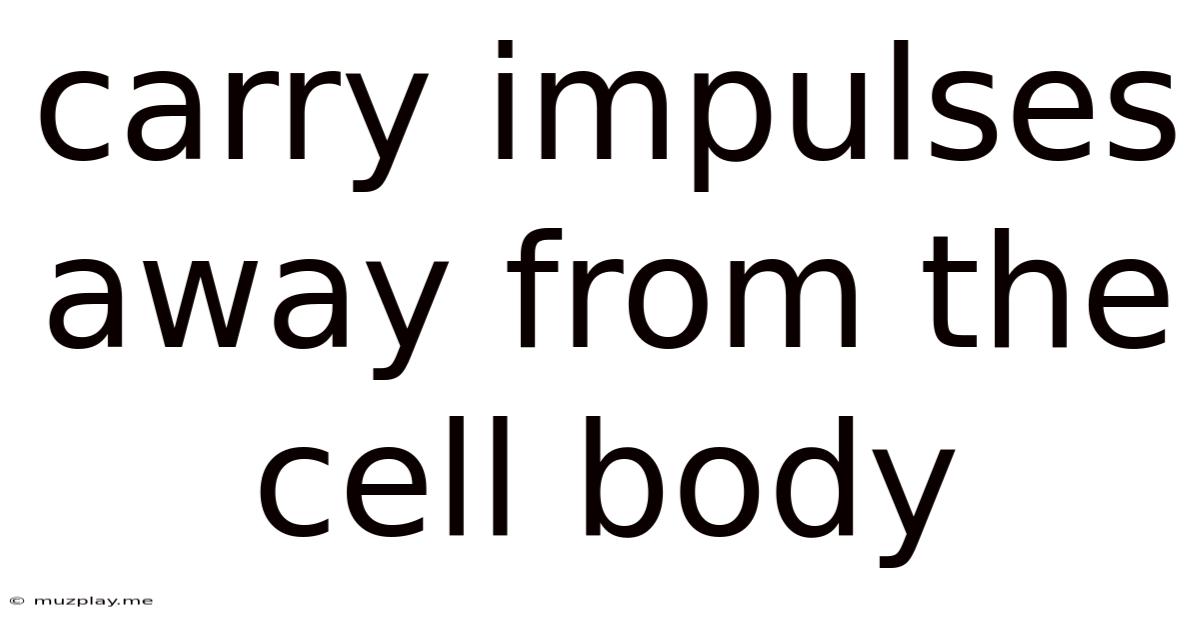Carry Impulses Away From The Cell Body