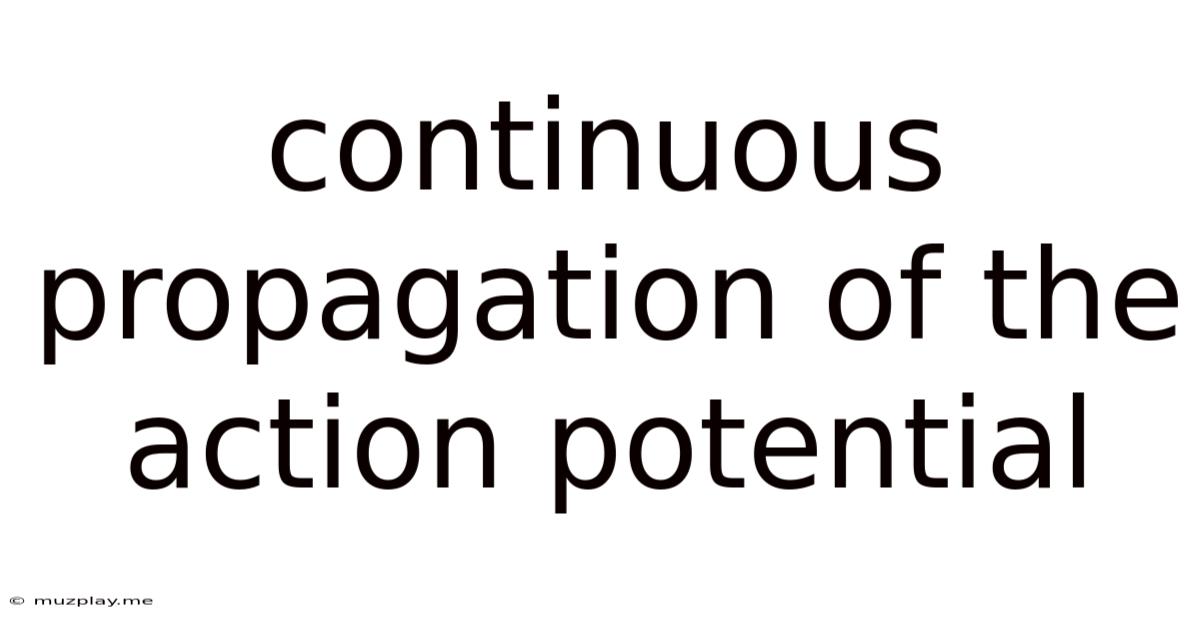 Continuous Propagation Of The Action Potential