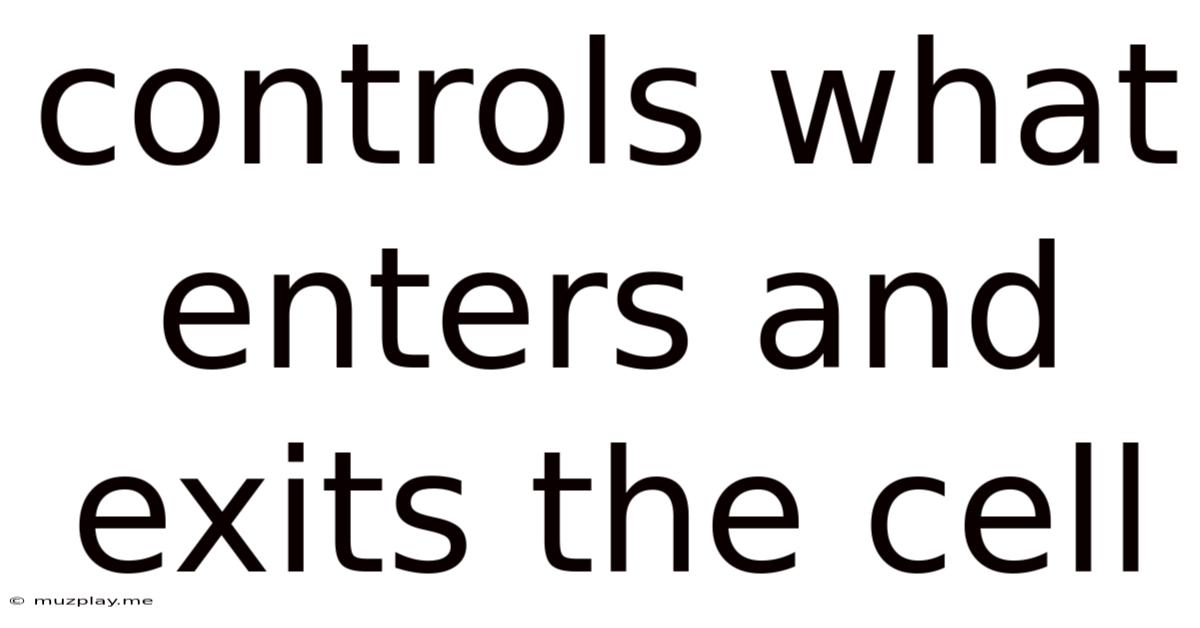 Controls What Enters And Exits The Cell