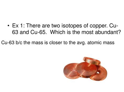 Copper Has Two Isotopes Copper-63 And Copper-65