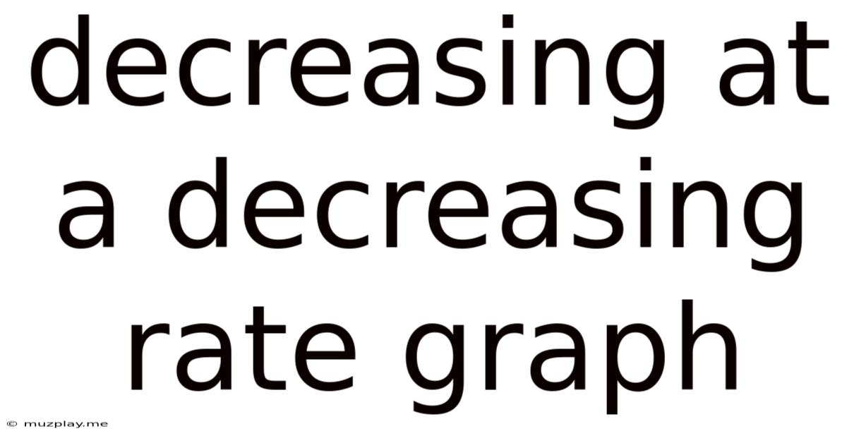 Decreasing At A Decreasing Rate Graph
