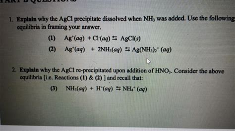 Did The Precipitated Agcl Dissolve Explain