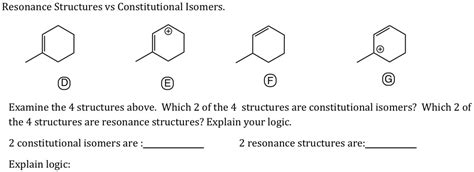 Difference Between Constitutional Isomers And Resonance Structures