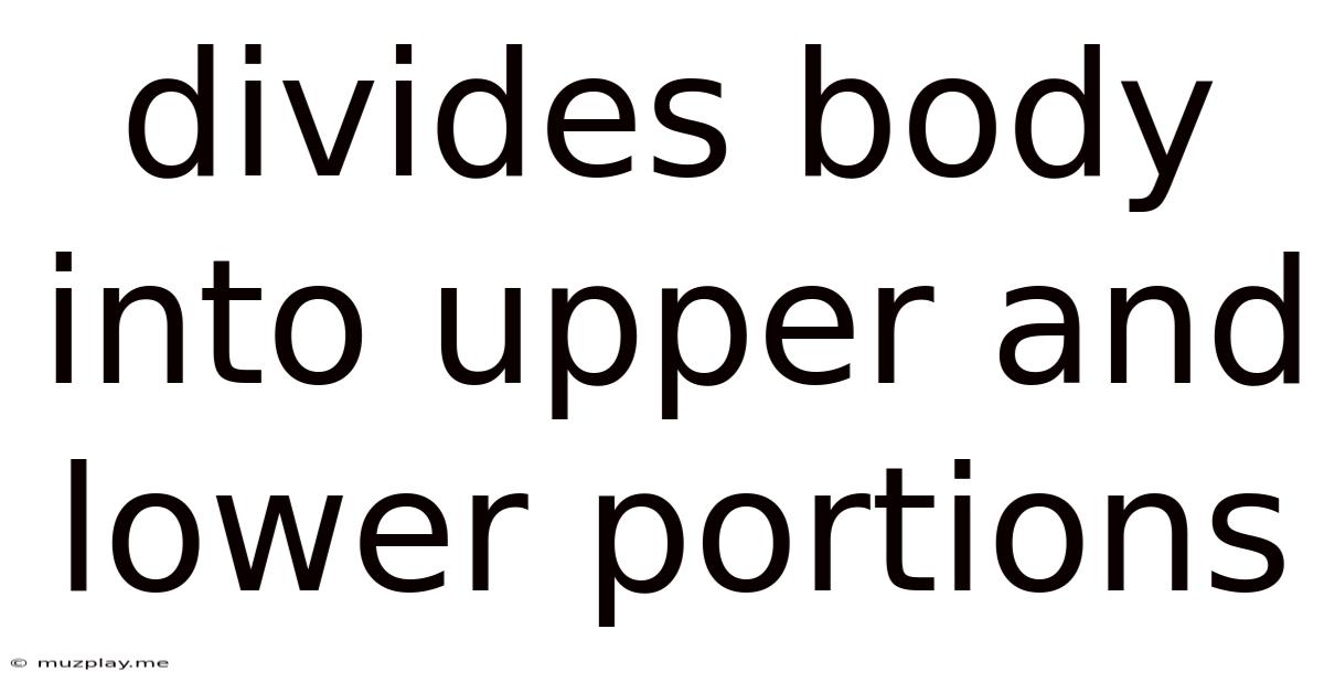 Divides Body Into Upper And Lower Portions