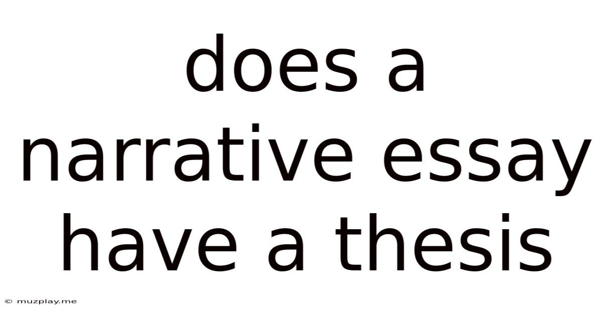 Does A Narrative Essay Have A Thesis