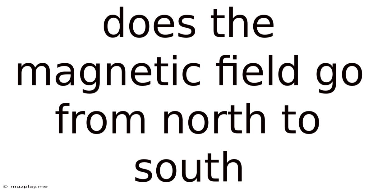 Does The Magnetic Field Go From North To South