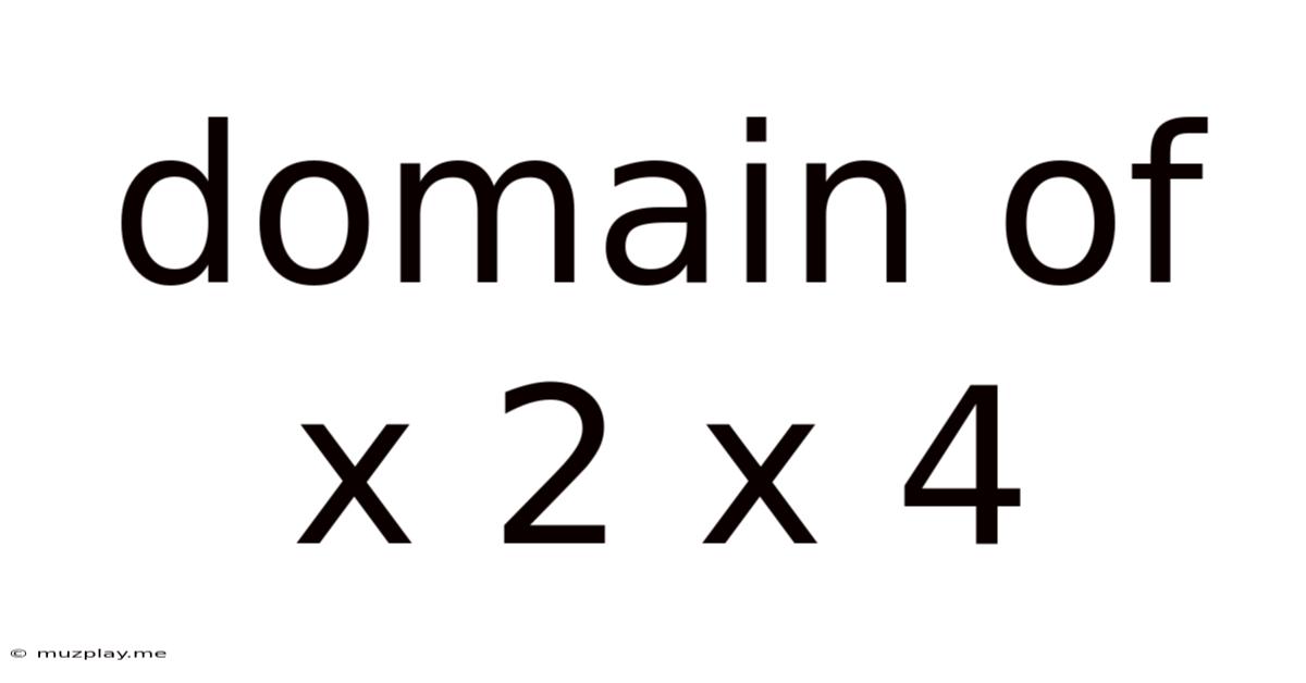 Domain Of X 2 X 4