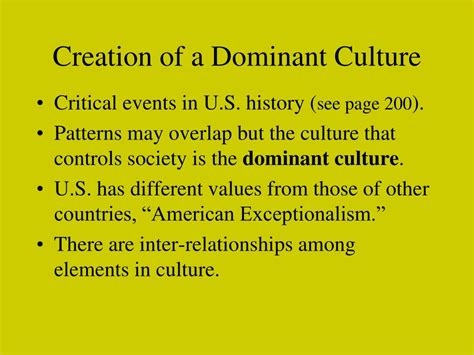 Dominant Culture In The United States