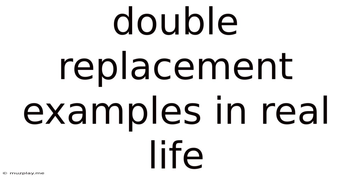 Double Replacement Examples In Real Life