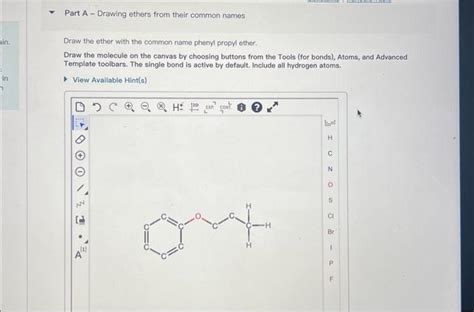 Draw The Ether With The Common Name Phenyl Propyl Ether