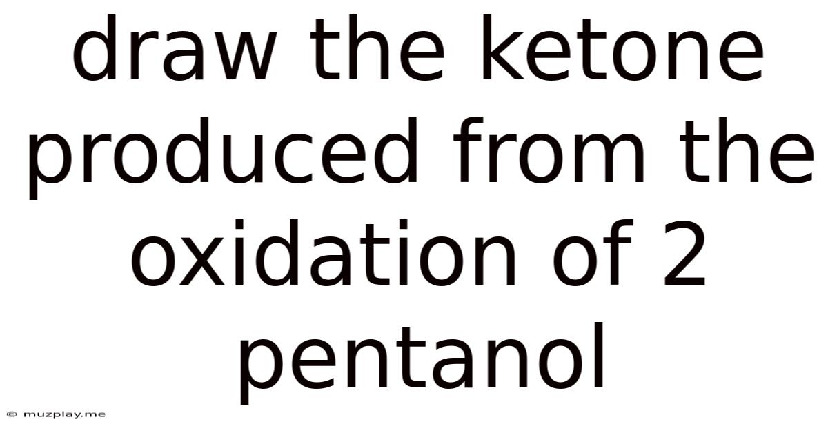 Draw The Ketone Produced From The Oxidation Of 2 Pentanol