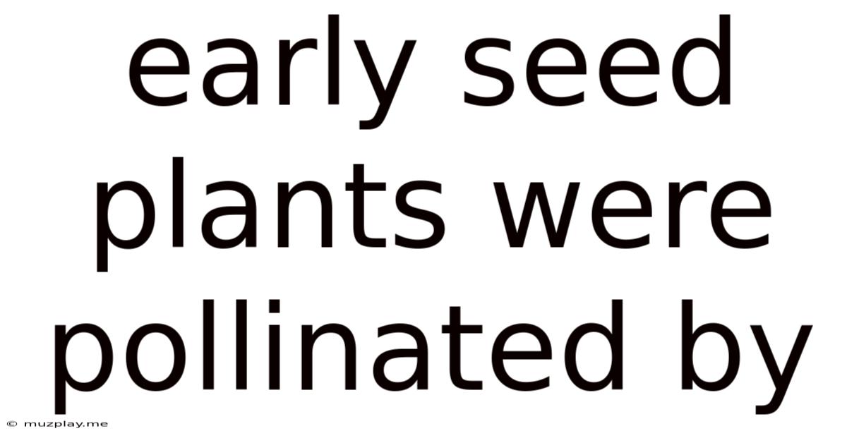 Early Seed Plants Were Pollinated By