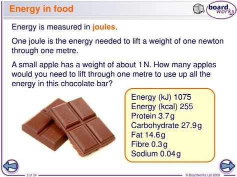 Energy From Food Is Measured In