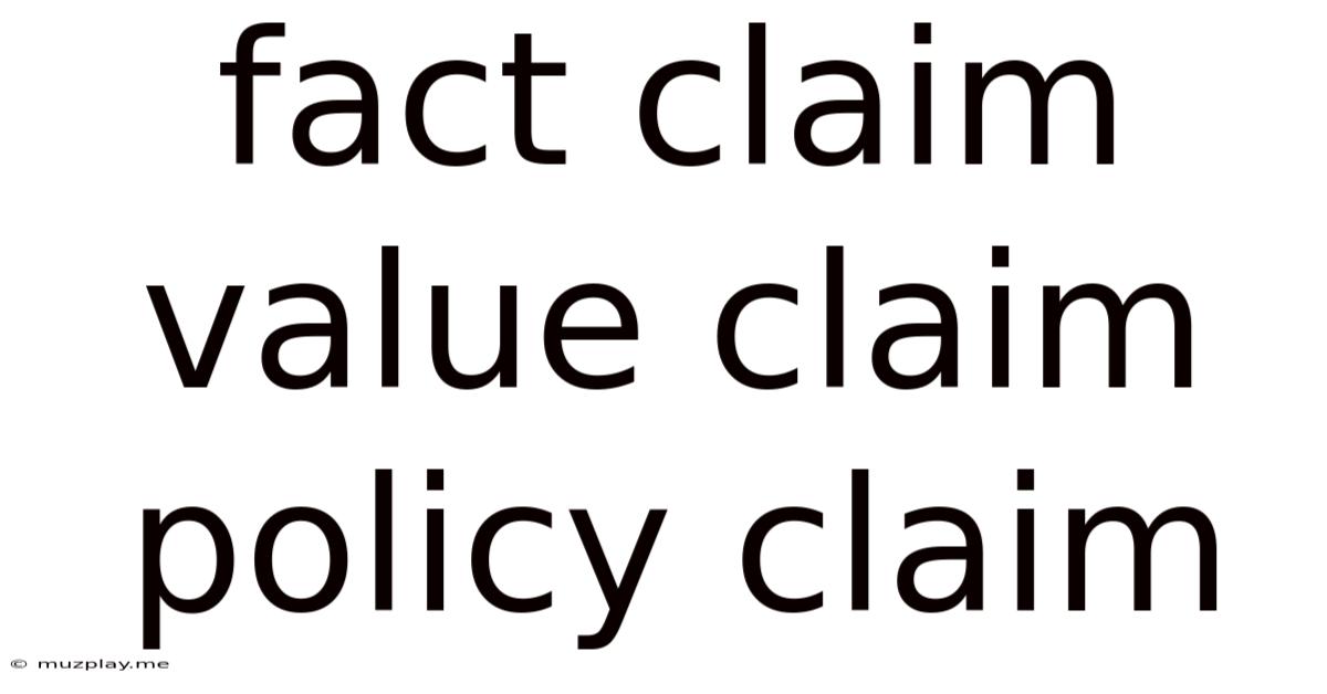 Fact Claim Value Claim Policy Claim