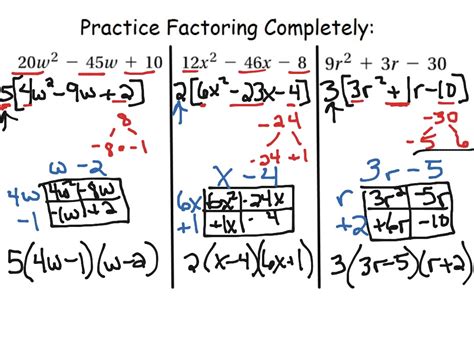 Factor Trinomials With A Leading Coefficient