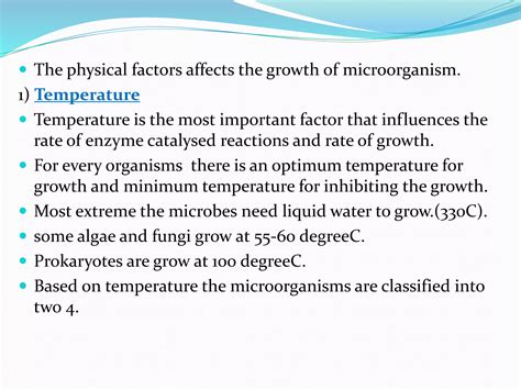 Factors That Affect Growth Of Microorganisms