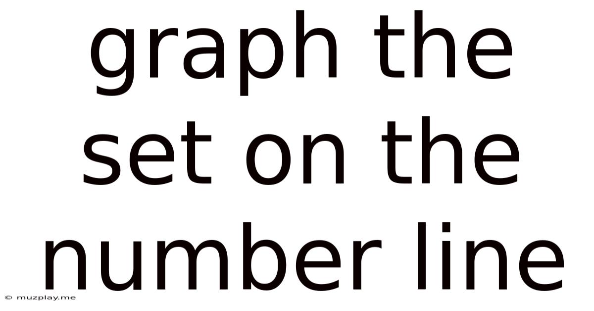 Graph The Set On The Number Line