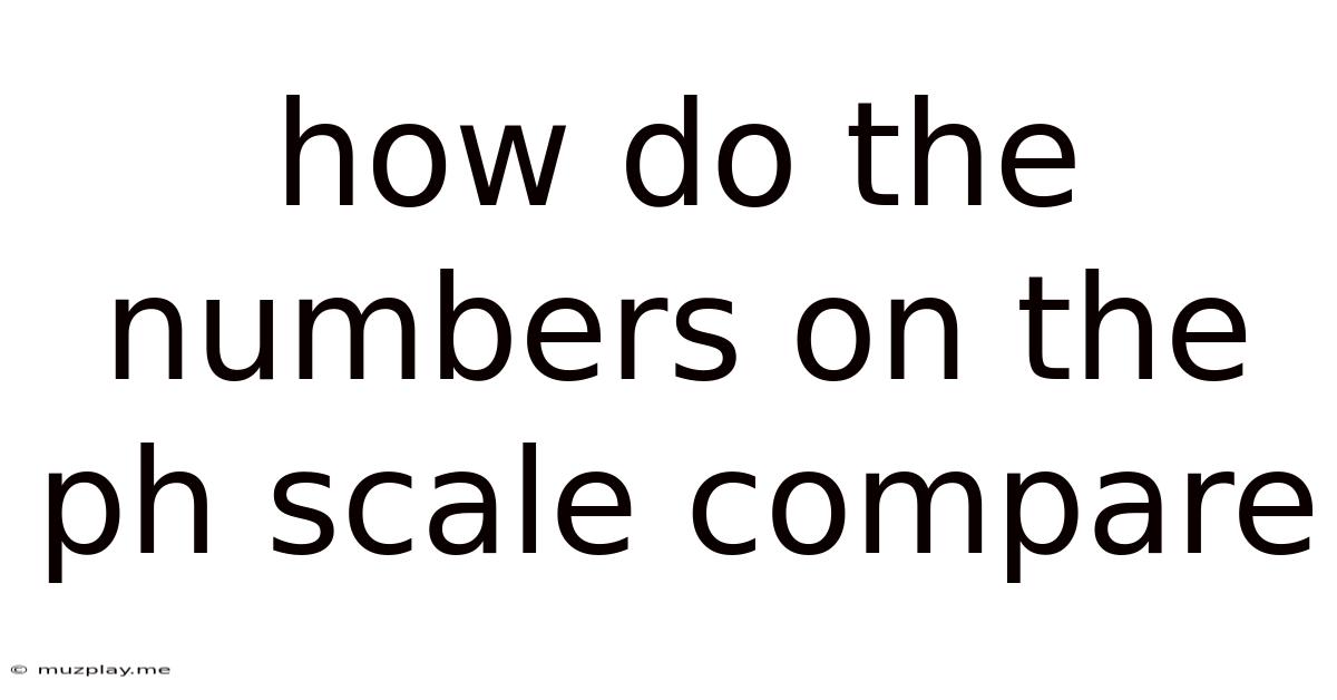 How Do The Numbers On The Ph Scale Compare