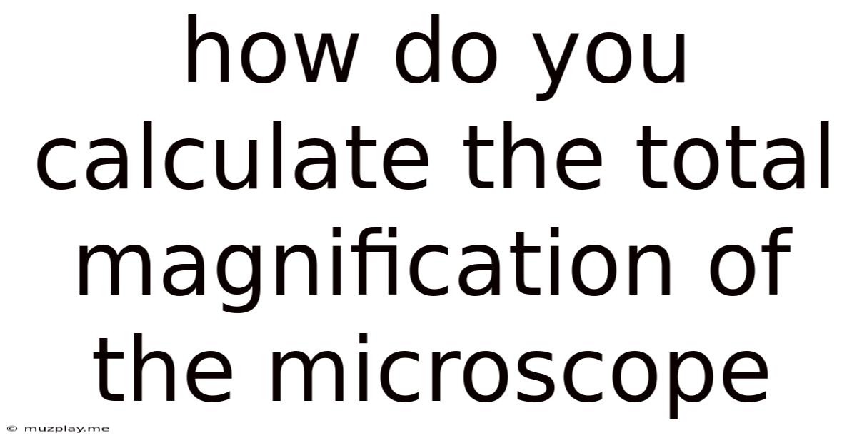 How Do You Calculate The Total Magnification Of The Microscope