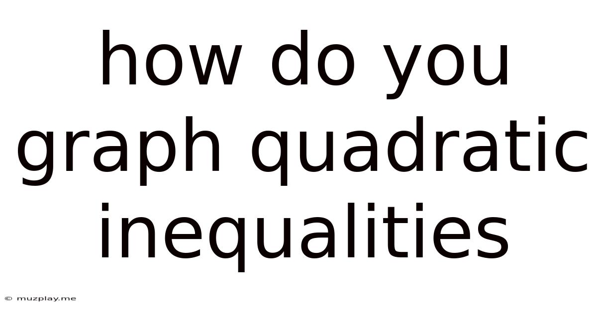 How Do You Graph Quadratic Inequalities