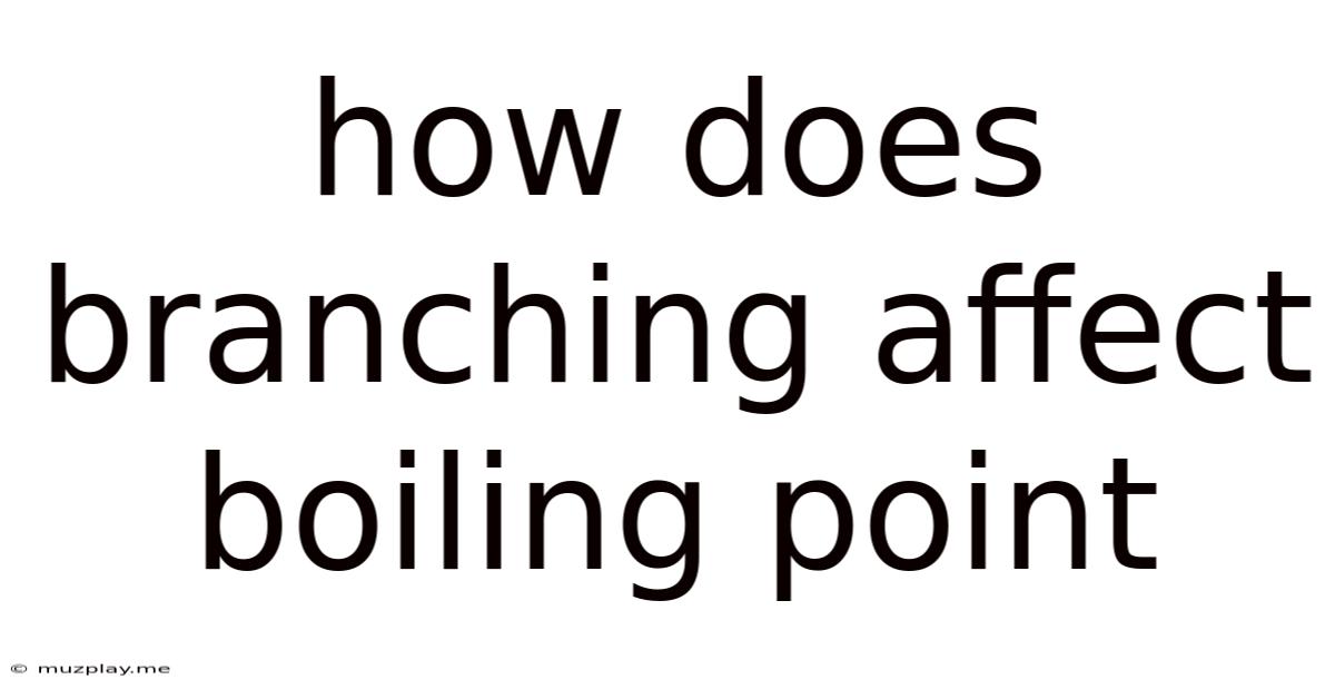 How Does Branching Affect Boiling Point