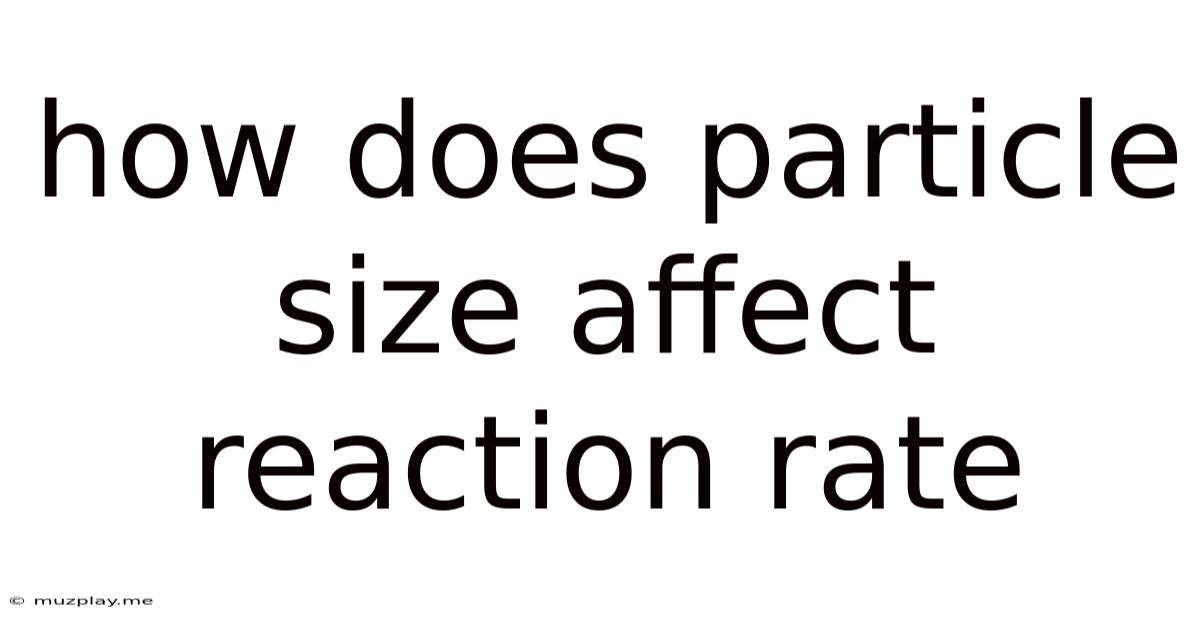 How Does Particle Size Affect Reaction Rate