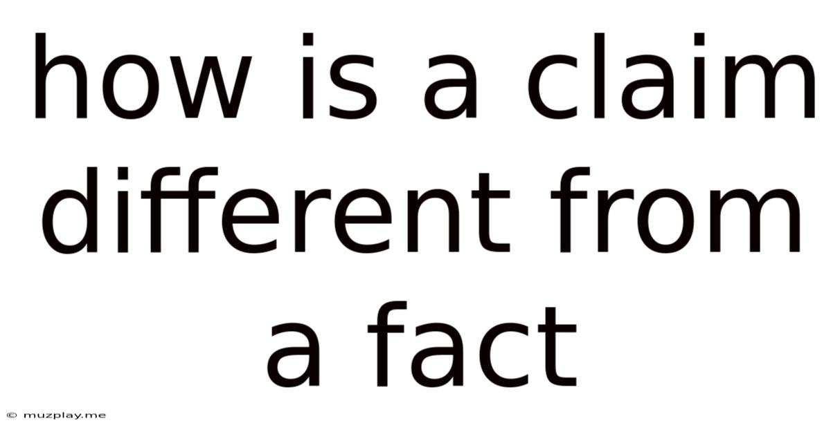 How Is A Claim Different From A Fact