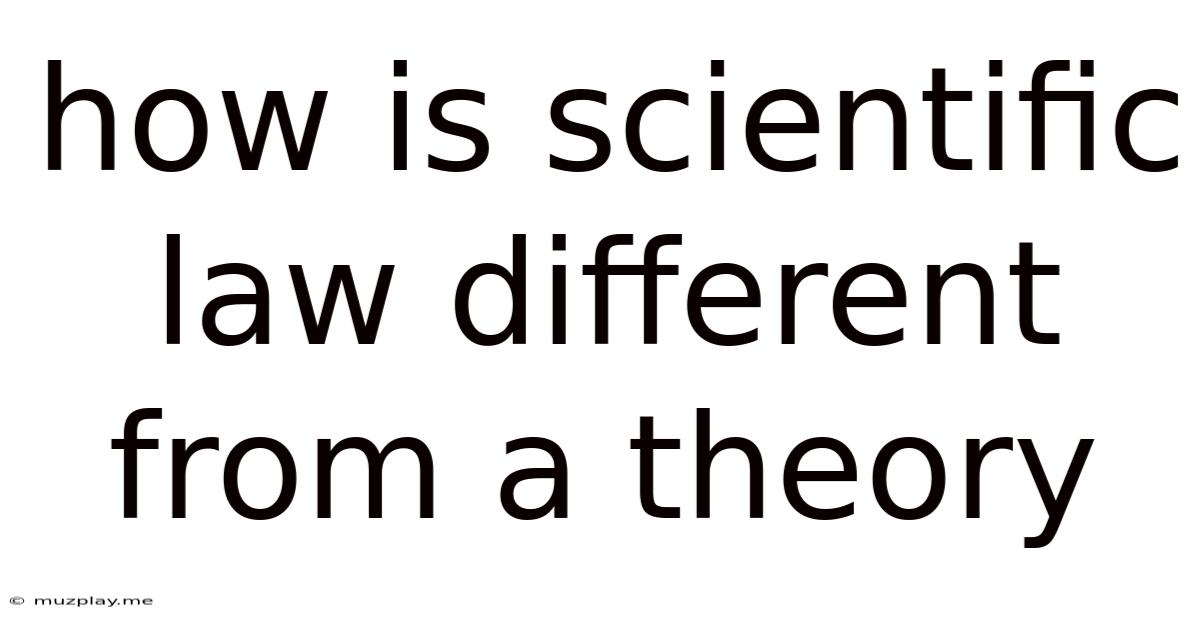 How Is Scientific Law Different From A Theory