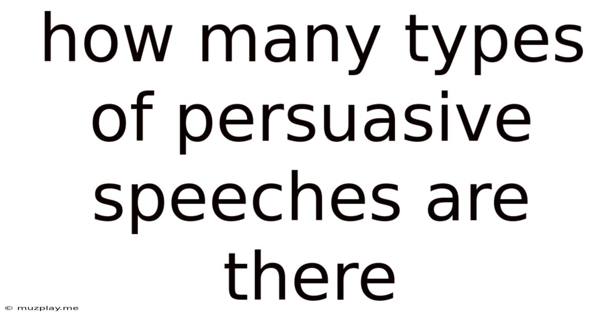 How Many Types Of Persuasive Speeches Are There