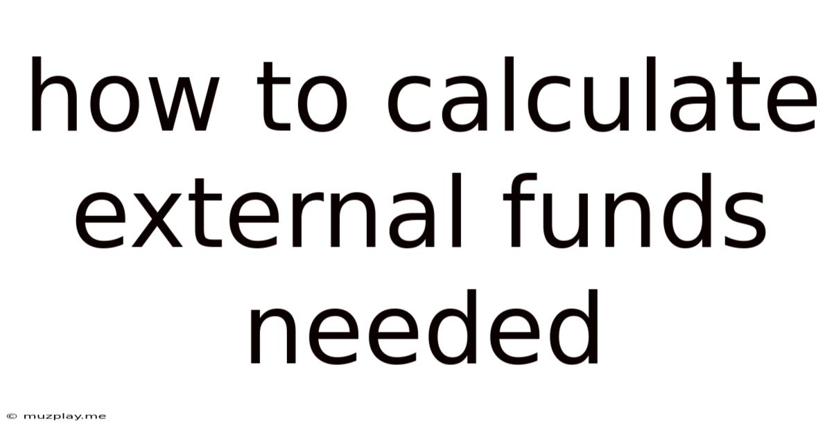 How To Calculate External Funds Needed