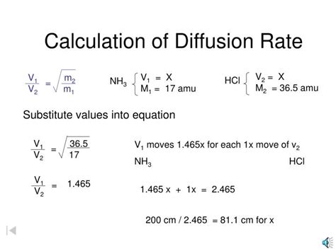 How To Calculate Rate Of Diffusion