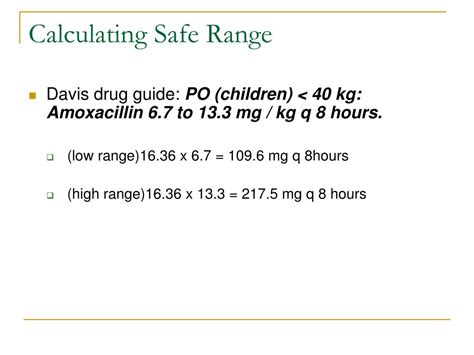 How To Calculate Safe Dose Range