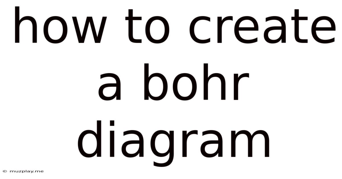 How To Create A Bohr Diagram
