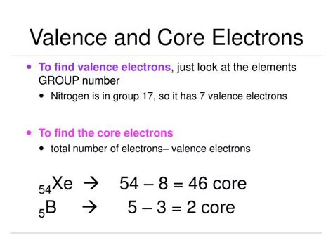 How To Find Core And Valence Electrons