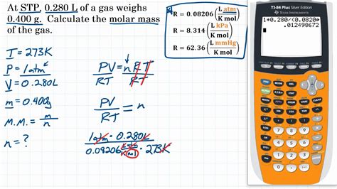 How To Find Molar Mass Of Gas