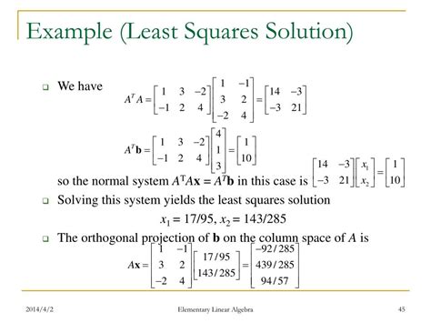 How To Find The Least Squares Solution