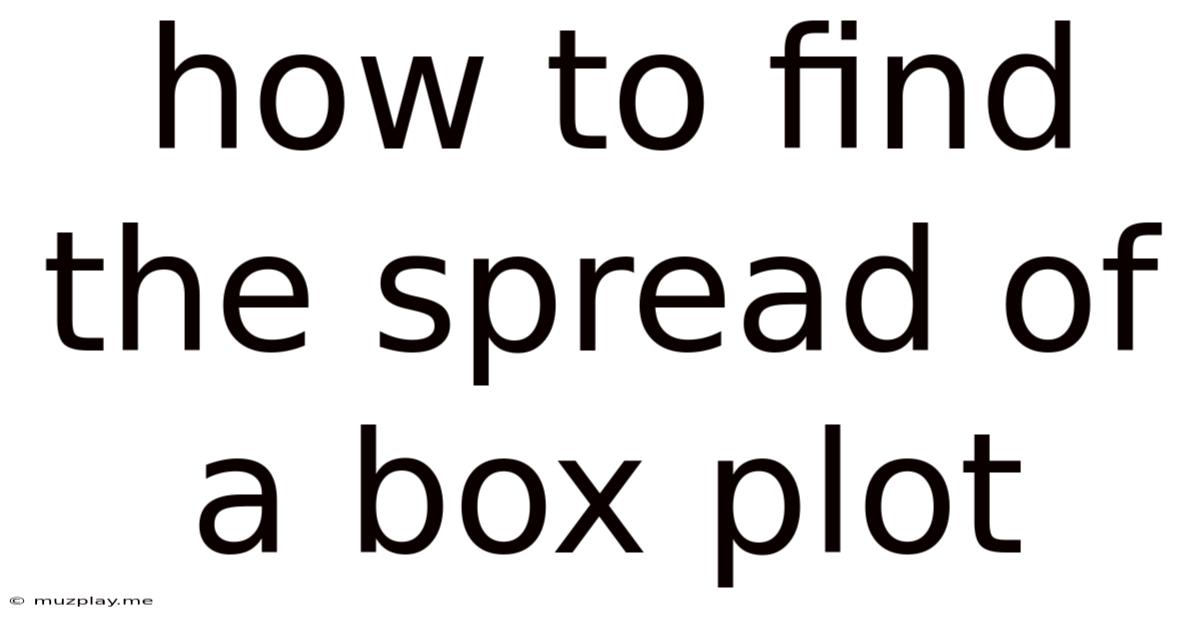How To Find The Spread Of A Box Plot