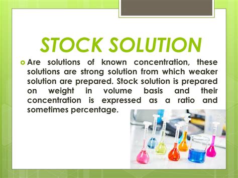 How To Make A Solution From A Stock Solution