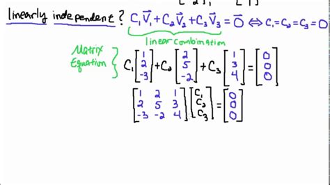 How To Show Vectors Are Linearly Independent