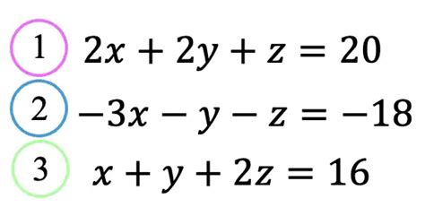 How To Solve 3 Equations With 3 Unknowns