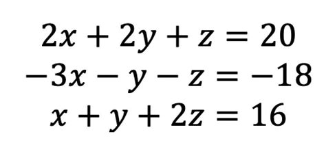 How To Solve Three Equations With Three Unknowns