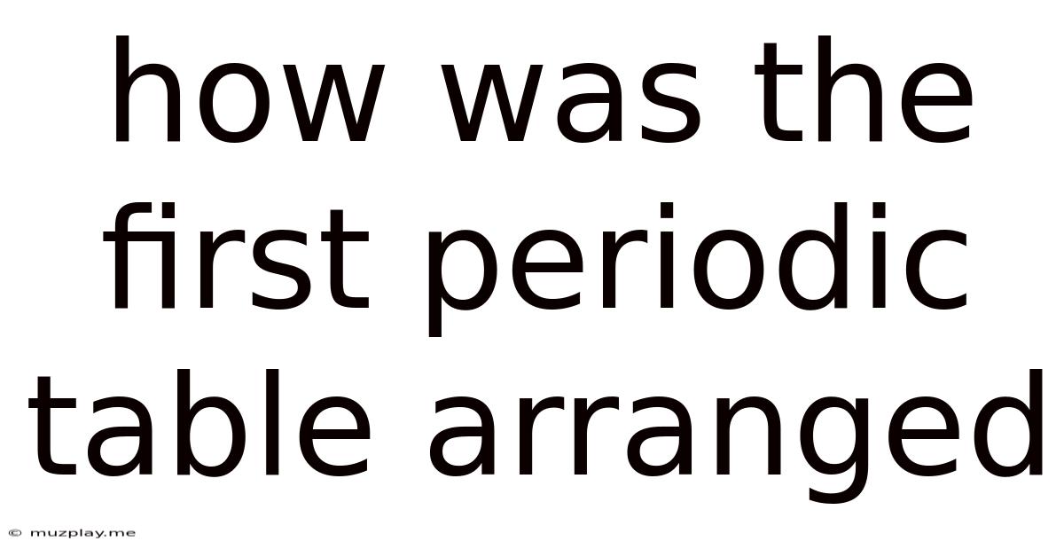 How Was The First Periodic Table Arranged