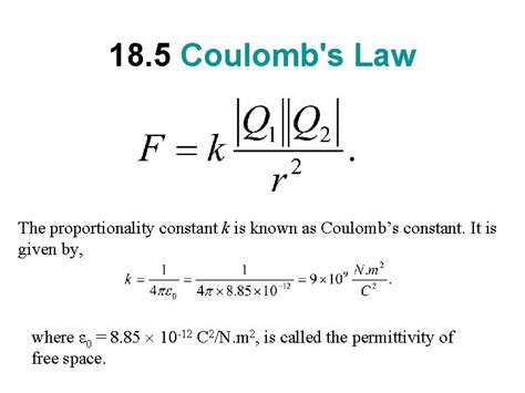 In Coulomb's Law What Is K