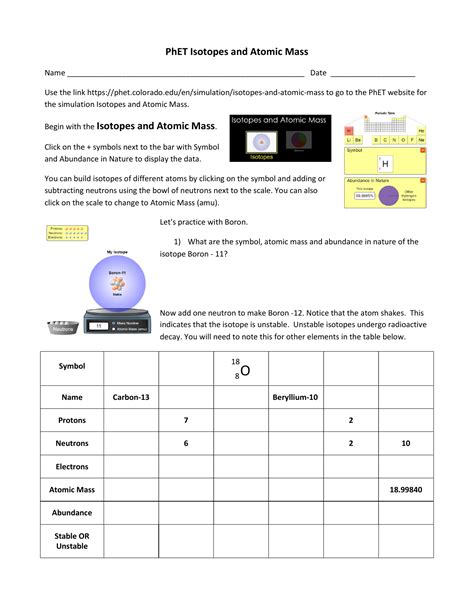 Isotopes And Atomic Mass Answer Key