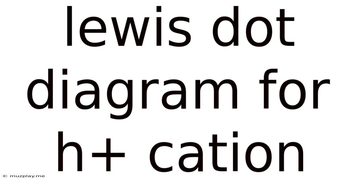 Lewis Dot Diagram For H+ Cation