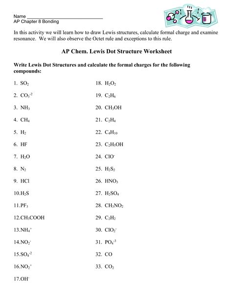 Lewis Structure Practice Worksheet And Answers